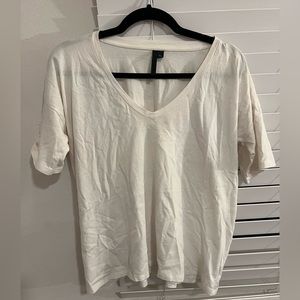 Overdose cropped white tee